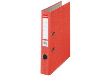 Iratrendező, 50 mm, A4, karton, ESSELTE Rainbow, piros (E17