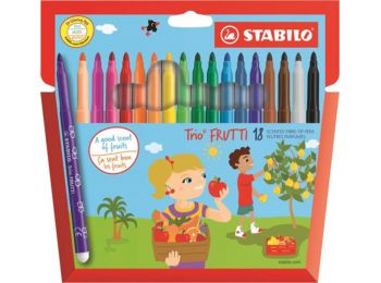 Filctoll készlet, illatos, STABILO Trio Frutti, 18 különböző szín (TST29018)