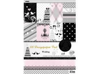 Mintás kartonpapír csomag, A4, esküvői (HPRPA392)