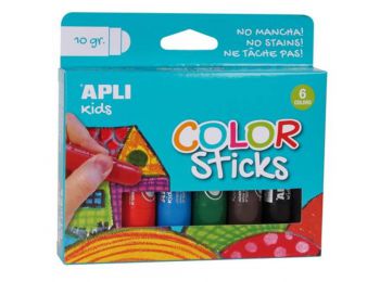 Tempera stift készlet, APLI Kids, 6 különböző szín (LCA14227)