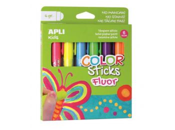 Tempera stift készlet, toll alakú, APLI Kids, 6 különbö