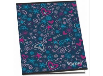 Füzet, tűzött, A5, vonalas, 52 lap, PULSE Girls (PLS22024