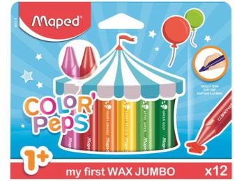 Zsírkréta, MAPED Color`Peps MAXI Wax, 12 különböző sz