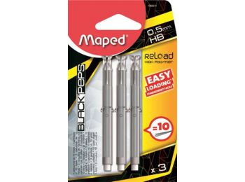 Grafitbél utántöltő patron, HB, 0,5 mm, MAPED Reload nyo