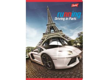 Füzet, tűzött, A5, kockás, 32 lap, UNIPAP Running (UNRUN