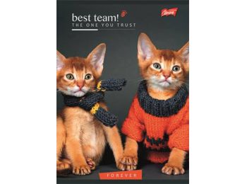 Füzet, tűzött, A5, kockás, 32 lap, UNIPAP Best Team (UNB