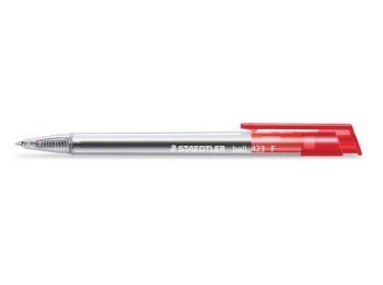 Golyóstoll, 0,3 mm, nyomógombos, STAEDTLER Ball 423 F, pir