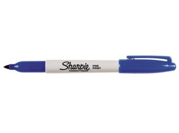 Alkoholos marker, 1 mm, kúpos, SHARPIE Fine Point, kék (SR