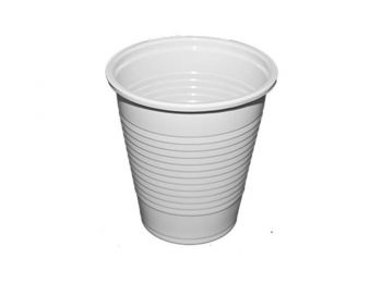 Műanyag pohár, 1,6 dl, fehér (KHMU151)