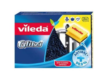 Súrolószivacs, 2 db, antibakteriális, VILEDA Glitzi (KHTV