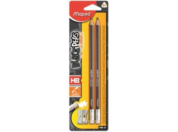 Grafitceruza radírral, HB, MAPED, Black Pep`s Jumbo, fekete