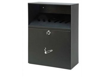 Fali hamutartó, acél, VEPA BINS, fekete (DVB995)
