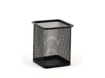 Írószertartó, fémhálós, szögletes, VICTORIA, fekete (