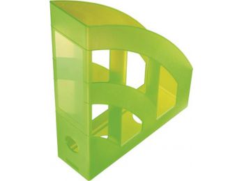 Iratpapucs, műanyag, 78 mm, HELIT Economy, áttetsző zöld