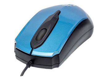 Egér, vezetékes, optikai, normál méret, USB, MANHATTAN, 