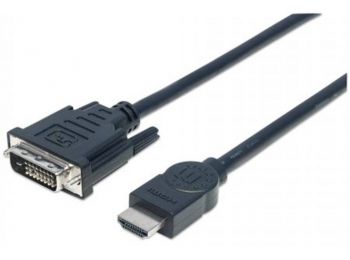 HDMI - DVI-D kábel, 5 m, MANHATTAN (KMA372527)