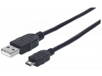 USB kábel, USB - micro USB, 3 m, MANHATTAN (KMA325684)