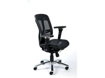 Irodai szék, állítható karfás, hálós ülőlap, háló