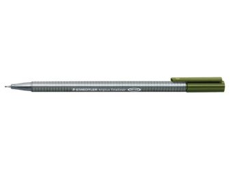 Tűfilc, 0,3 mm, STAEDTLER Triplus, olivazöld (TS33457)