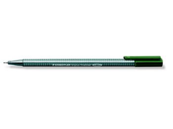 Tűfilc, 0,3 mm, STAEDTLER Triplus, sötétzöld (TS33455)