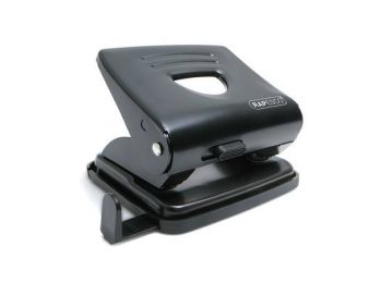 Lyukasztó, kétlyukú, 25 lap, fém, RAPESCO 825, fekete (I