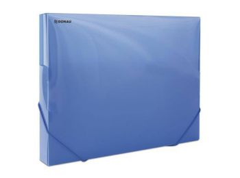 Gumis mappa, 30 mm, PP, merevített, A4, DONAU, áttetsző k