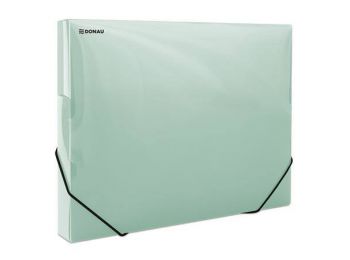 Gumis mappa, 30 mm, PP, merevített, A4, DONAU, áttetsző z