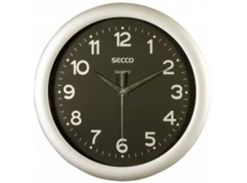 Falióra, 28,5 cm,  fekete számlap,SECCO Sweep Second, ez�
