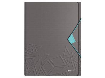 Harmonikamappa, A4, PP, 5 rekeszes, LEITZ Urban Chic, szürk