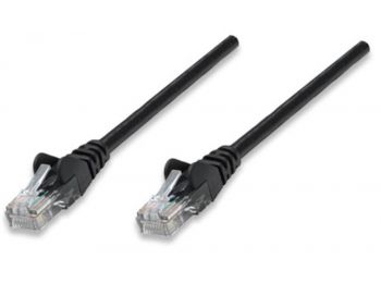 Hálózati kábel, UTP, Cat5e, CCA, 0,5 m, INTELLINET, fekete (KMA318143)