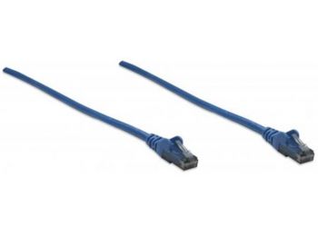 Hálózati kábel, UTP, Cat6, CCA, 1 m, INTELLINET, kék (KM