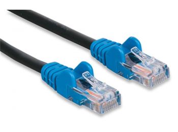 Hálózati kábel, UTP, Cat5e, 3 m, MANHATTAN, fekete-kék (