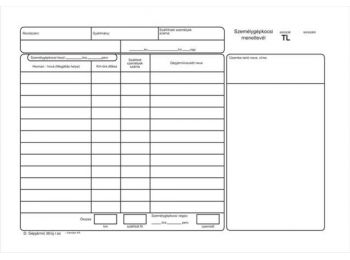 Nyomtatvány, menetlevél, személygépkocsi, 100 lap, A4, f