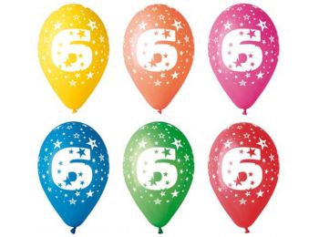 Léggömb, 26 cm, számos, 6 (PT11PR6)