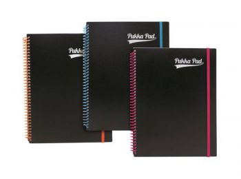 Spirálfüzet, A4+, vonalas, 100 lap, PUKKA PAD, Neon notepa