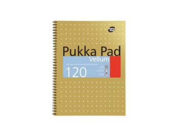 Spirálfüzet, A4+, vonalas, 60 lap, PUKKA PAD, Vellum, aran