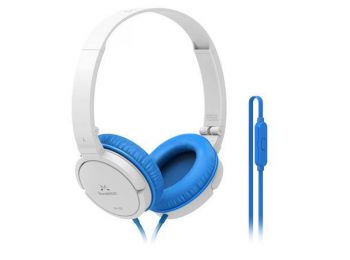 Fejhallgató, mikrofon, hangerőszabályzó, SOUNDMAGIC P11S On-Ear, fehér-kék (SMFHP11SWBL)
