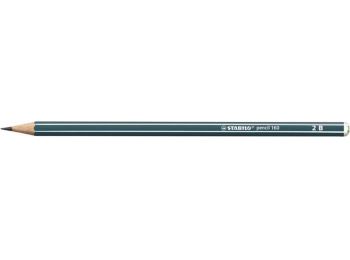 Grafitceruza, 2B, hatszögletű, STABILO Pencil 160, olajzöld (TST1602B)