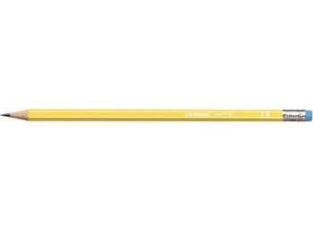 Grafitceruza radírral, 2B, hatszögletű, STABILO Pencil 160, sárga (TST2160052B)