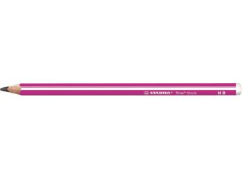 Grafitceruza, HB, háromszögletű, vastag, STABILO Trio thick, rózsaszín (TST39901HB)