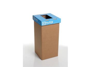 Szelektív hulladékgyűjtő, újrahasznosított, angol feli