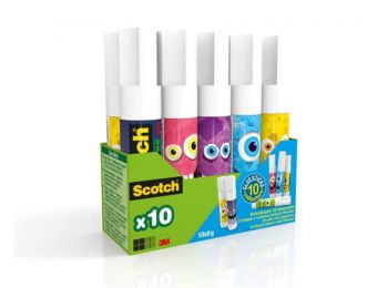 Ragasztóstift display, 10X8G, 3M SCOTCH Szörnyecskés (LPM