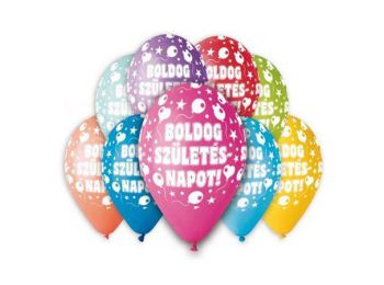 Léggömb, 30 cm, Boldog Születésnapot, lufis (PT11BSZII)