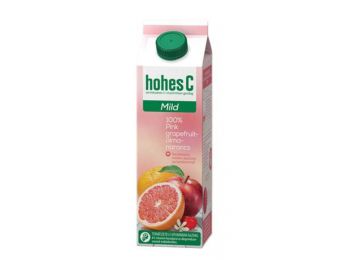 Gyümölcslé, 100 százalék , 1 l, HOHES C Mild Juice, pink grapefruit-alma-narancs (KHIH06)