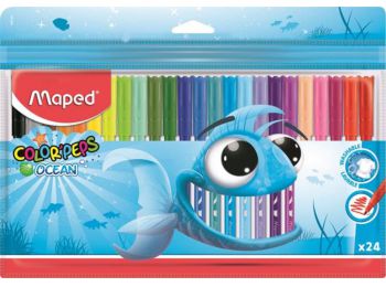 Filctoll készlet, 2 mm, kimosható, MAPED Color`Peps Ocean,