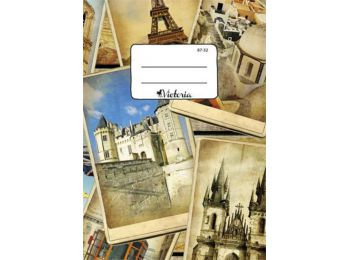 Füzet, tűzött, A4, kockás, 32 lap, VICTORIA, Photos, 87-