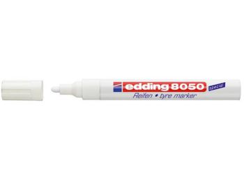 Gumijelölő marker, 2-4 mm, kúpos, EDDING 8050, fehér (TED8050F)