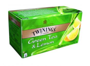Zöldtea, 25x1,6 g, TWININGS Green Tea & Lemon” (KHK283)
