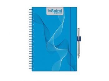 Naptár, tervező, A5, heti, DAYLINER, InSpiral, kék-kék (