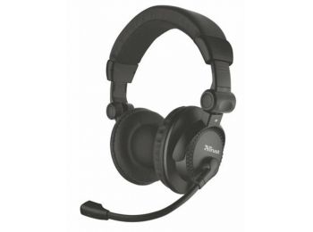 Fejhallgató, mikrofonnal, vezetékes, 3,5 mm jack, TRUST Como, fekete (TRFH21658)